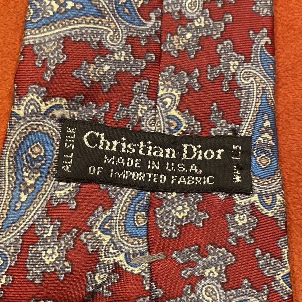 DIOR Christian vintage silk tie